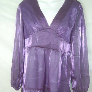 Cider Purple Sheer Mini Dress Women's size XL NWT New